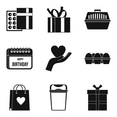 Durum Icons set, basit tarzı