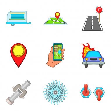 Navigator Icons set, karikatür tarzı