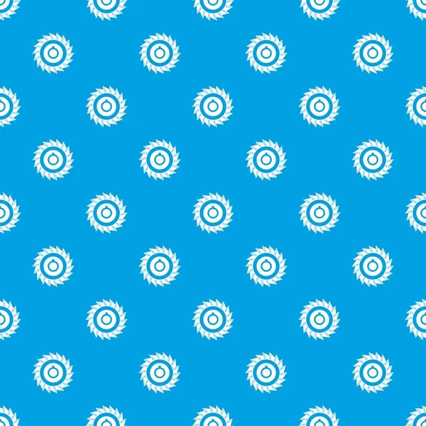 Circular saw disk pattern seamless blue — Stock Vector