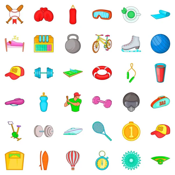 Icons set boks, karikatür tarzı