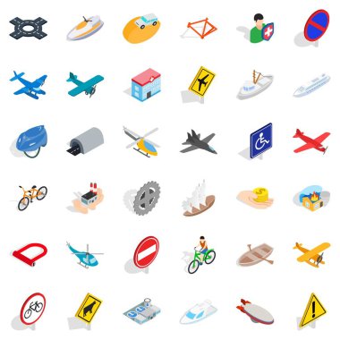 Tünel simgeleri ayarlandı, izometrik biçim