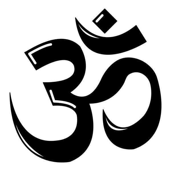 Om Symbol Hinduismus Symbol, einfacher Stil — Stockvektor