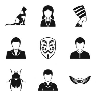 Persona Icons set, basit tarzı