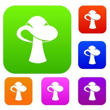 Küçük mantar renk koleksiyonu ayarla