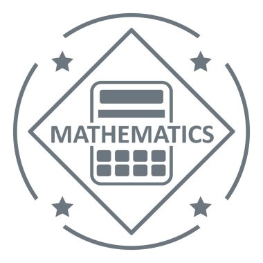 Matematik logosu, basit gri tarzı
