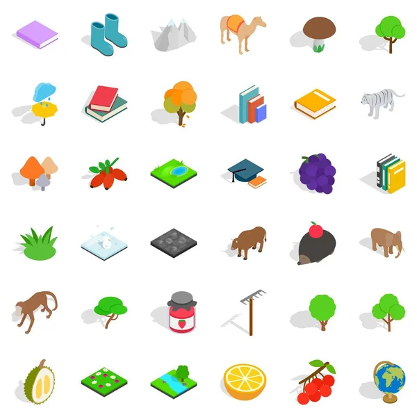 Fauna Icons set, izometrik stili