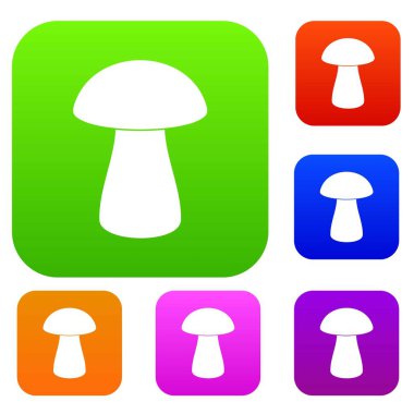 Mantar çörek renk koleksiyonu ayarla