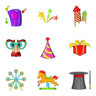 Parkland Icons set, karikatür tarzı