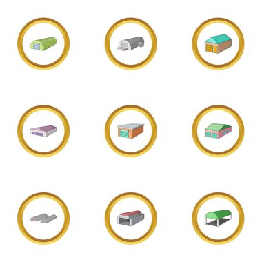 Garaj Icons set, karikatür tarzı