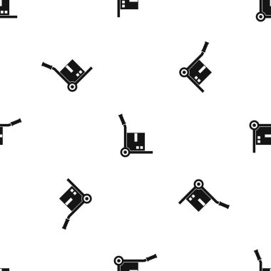 Kamyon kargo desen sorunsuz siyah