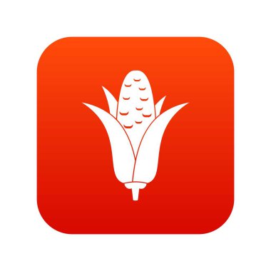 Mısır koçanı simgesi dijital kırmızı