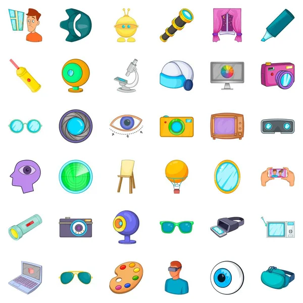 Keşif Icons set, karikatür tarzı