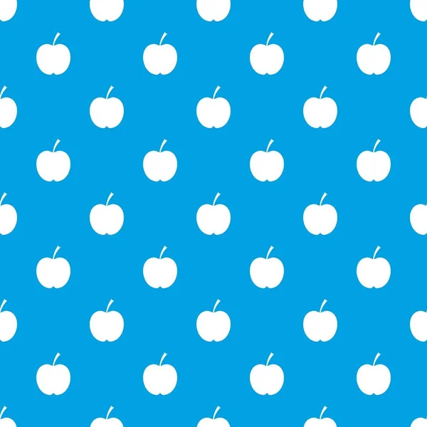 Patrón de manzana a cuadros sin costura azul — Vector de stock