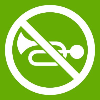 Yeşil boynuz trafik işareti simgesi