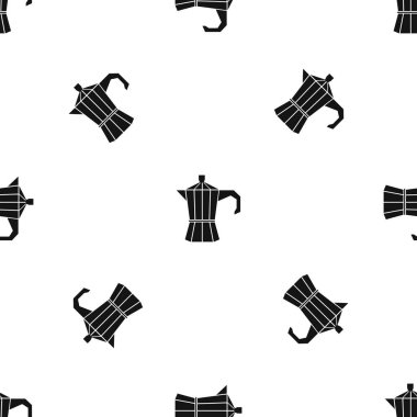 Çelik retro kahve pot desen sorunsuz siyah