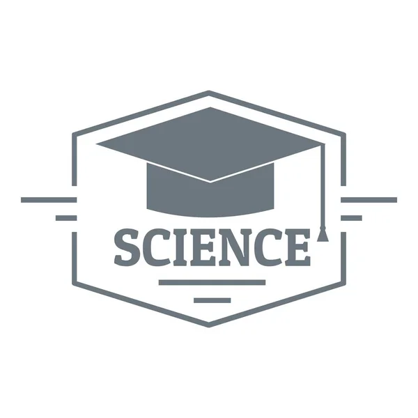 Logo del cappuccio di laurea, stile grigio semplice — Vettoriale Stock