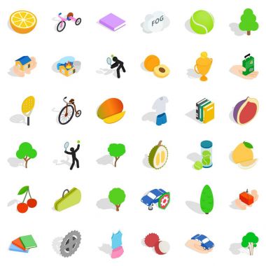 Gerekli Icons set, izometrik stili