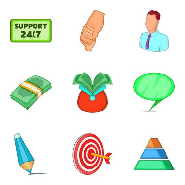 Yağma Icons set, karikatür tarzı