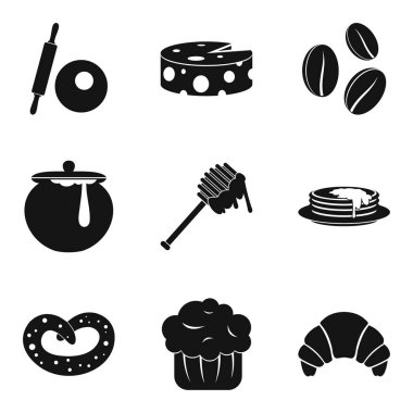 Arı kovanı Icons set, basit tarzı