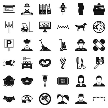 Park yeri simgeler kümesi, simle stili