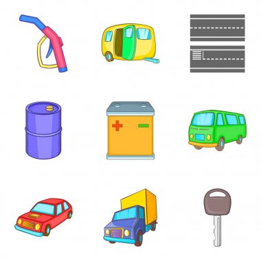 İdeal durum Icons set, karikatür tarzı