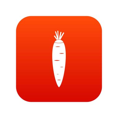 Havuç simgesi dijital kırmızı