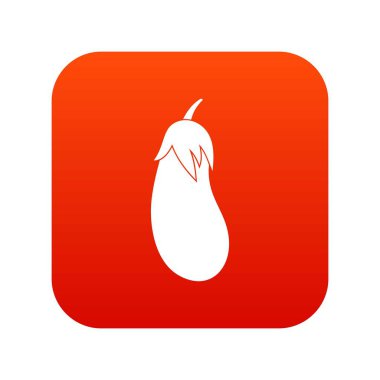 Patlıcan simgesi dijital kırmızı