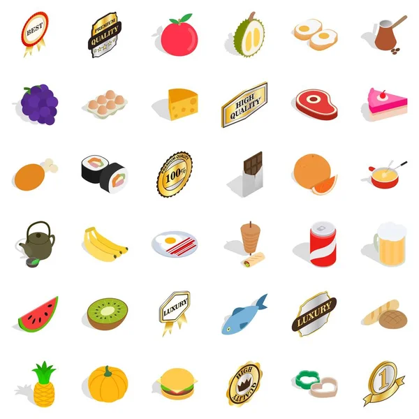 Sigorta primi Icons set, izometrik stili