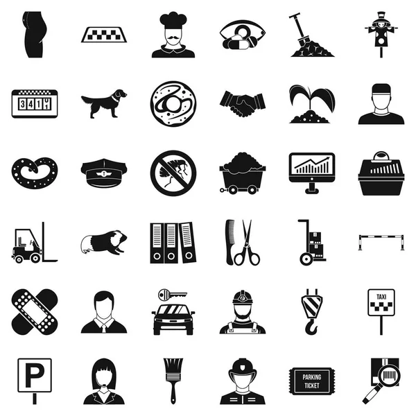 Favori meslek simgeler kümesi, simle stili