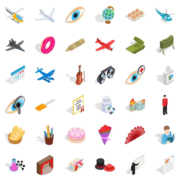 Eğilimi Icons set, izometrik stili