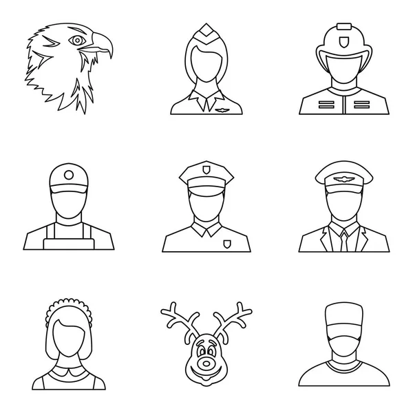 Conjunto de ícones de confissão, estilo esboço — Vetor de Stock