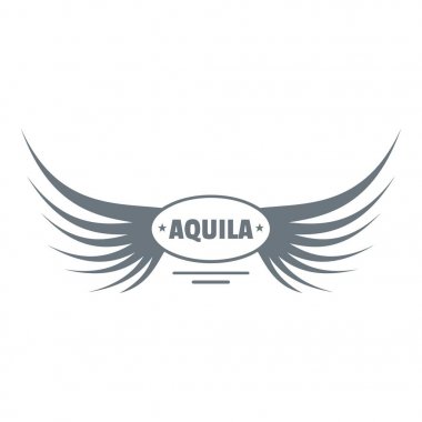 Aquila kanat logosu, basit gri tarzı