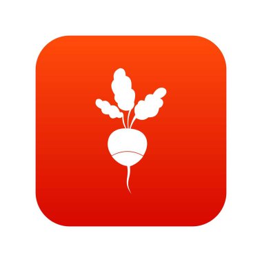 Taze turp simgesi dijital kırmızı