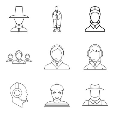 Gövde Icons set, anahat stili