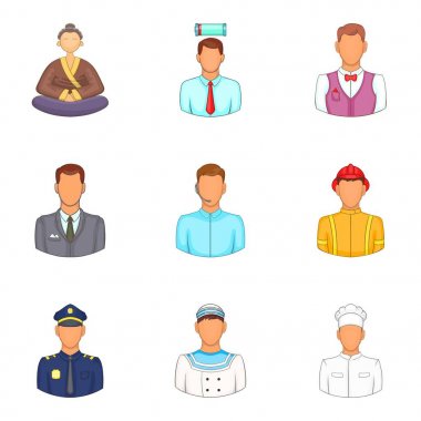 Şekillenme Icons set, karikatür tarzı