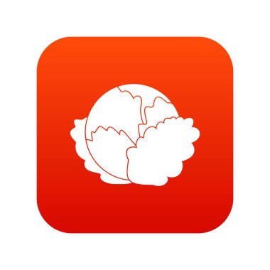 Lahana simgesi dijital kırmızı