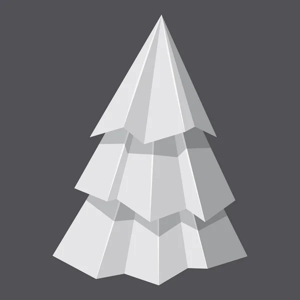 Origami fir tree koncepcja tło, realistyczny styl — Wektor stockowy