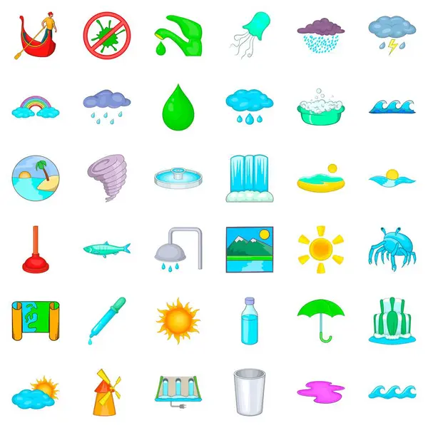 Şişe Icons set, karikatür tarzı