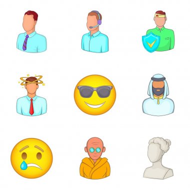 Özet Icons set, karikatür tarzı