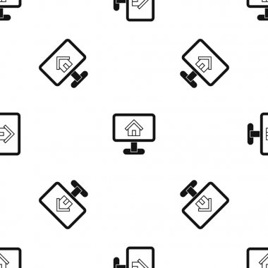 Ev desen sorunsuz siyah yerleşimini