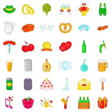 Açacağı Icons set, karikatür tarzı