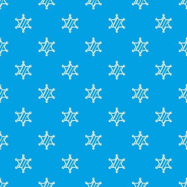 Şerif yıldız deseni kesintisiz mavi