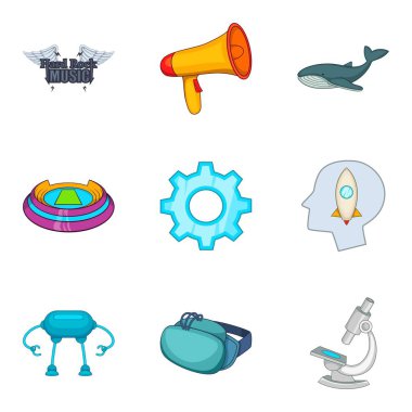 Bilim Icons set, karikatür tarzı yatırım