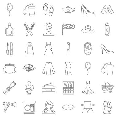 Spa Icons set, anahat stili