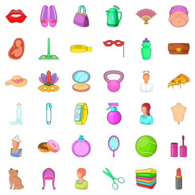 Maske simgeler kümesi, karikatür tarzı