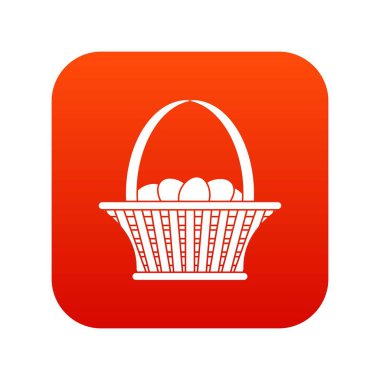 Paskalya sepeti simgesini dijital kırmızı