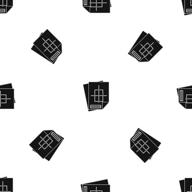 Ev inşaat proje desen sorunsuz siyah