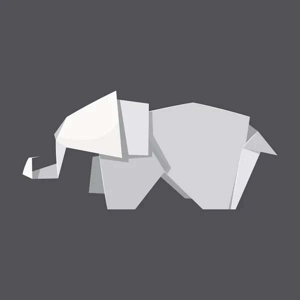 Origami slona koncept pozadí, realistický styl — Stockový vektor