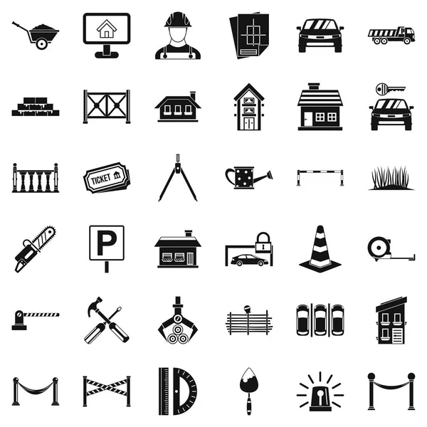 Conjunto de iconos de cerca, estilo simle — Vector de stock