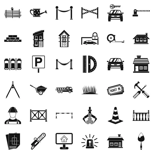 Conjunto de iconos de construcción, estilo simle — Vector de stock